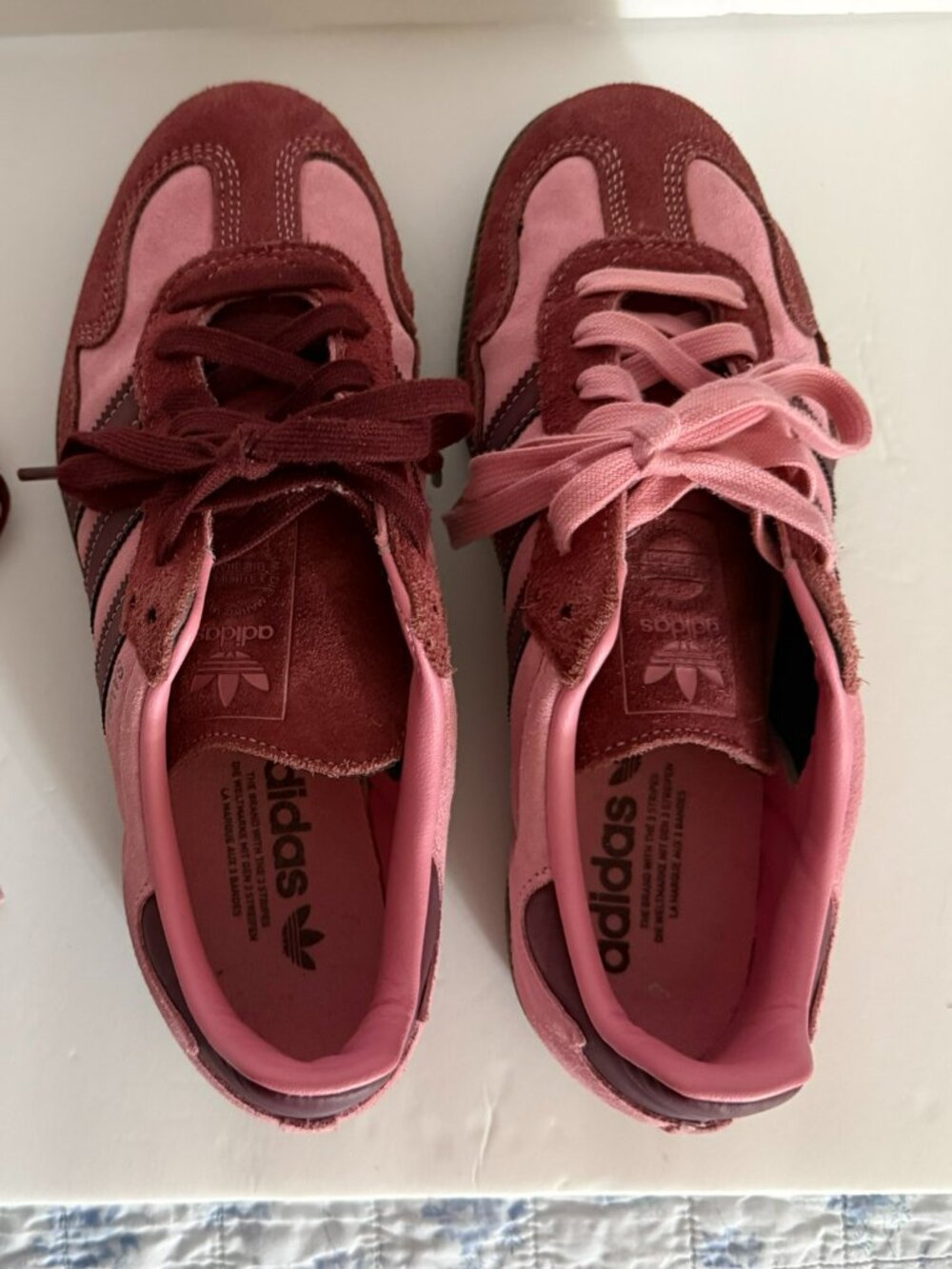Adidas Samba's pink and brown 8 1/2 leather